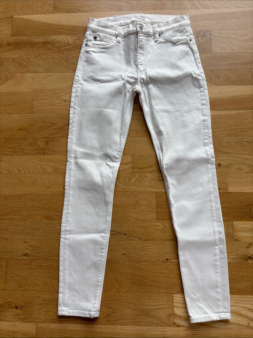 NEW Hudson Midrise Nico Super Skinny Ankle White Jeans 26 Waist & Inseam